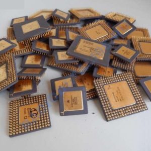 Процессоры керамические Pentium и подобные (желтое дно, желтая крышка)